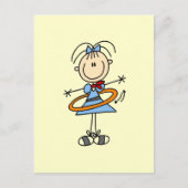 Carte Postale Hula Hoop Stick Figure T-shirts et cadeaux (Devant)