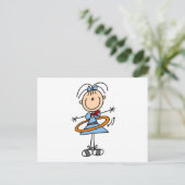 Carte Postale Hula Hoop Stick Figure T-shirts et cadeaux (Debout devant)