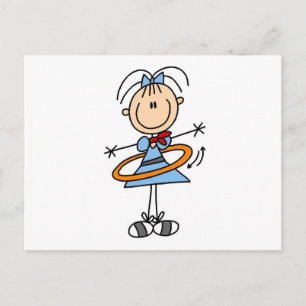 Carte Postale Hula Hoop Stick Figure T-shirts et cadeaux