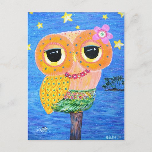 Carte Postale Hula Hoot (Devant)
