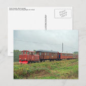 Carte Postale Hultsfred - Voie de chemin de fer à écartement étr (Devant / Derrière)