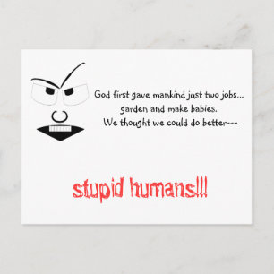 Carte Postale Humains stupides