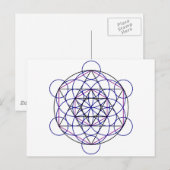 Carte Postale Human Merkaba Energy Field de nos 7 chakras (Devant / Derrière)