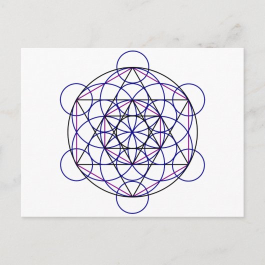 Carte Postale Human Merkaba Energy Field de nos 7 chakras (Devant)