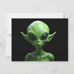 Carte Postale humanoïde vert