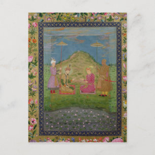 Carte Postale Humayun et Akbar avec un vizir