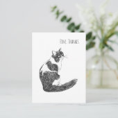 Carte Postale Humeur de chat sarcastique – Ça va. Merci. Art (Debout devant)