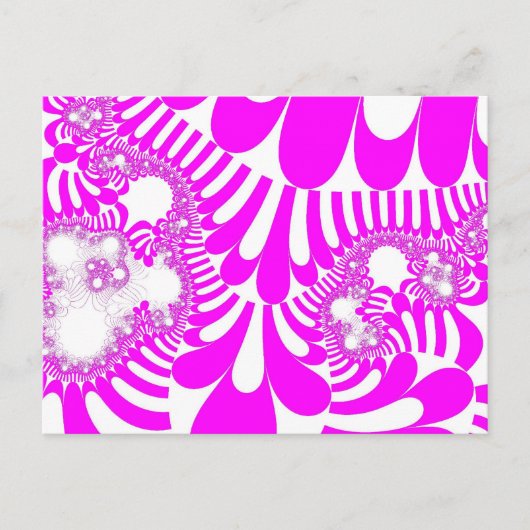 Carte Postale Humeur rose et blanche (Devant)