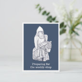 Carte Postale Humeurs de verrouillage : Lewis chessmen - Le chev (Debout devant)