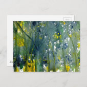 Carte Postale Humide Dans L'Aquarelle Humide (Devant / Derrière)