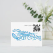 Carte postale Hummer avec code QR (Debout devant)