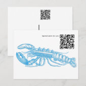 Carte postale Hummer avec code QR (Devant / Derrière)