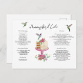 Carte Postale Hummingbird Cake Recipe (Devant / Derrière)