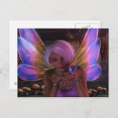 Carte Postale Hummingbird Guardian Fairy Imaginaire Art (Devant / Derrière)