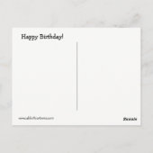 Carte postale humoristique d'anniversaire drôle (Dos)
