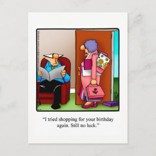 Carte postale humoristique d'anniversaire drôle