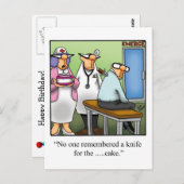 Carte postale humoristique d'anniversaire drôle (Devant / Derrière)