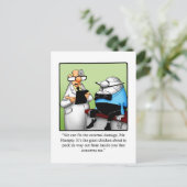 Carte postale humoristique de bon rétablissement (Debout devant)