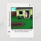 Carte postale humoristique de joyeux anniversaire  (Devant / Derrière)