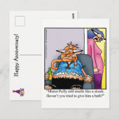 Carte postale humoristique de joyeux anniversaire  (Devant / Derrière)