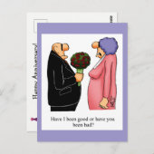 Carte postale humoristique de joyeux anniversaire (Devant / Derrière)