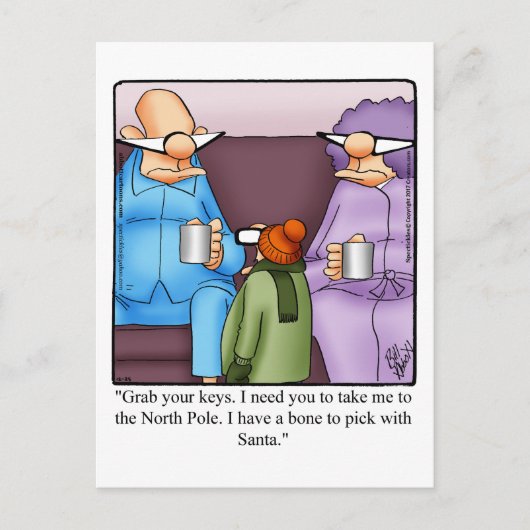 Carte postale humoristique de Noël (Devant)