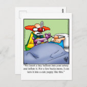 Carte postale humoristique de rétablissement (Devant / Derrière)