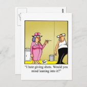 Carte postale humoristique de rétablissement (Devant / Derrière)