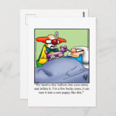 Carte postale humoristique de rétablissement (Devant / Derrière)