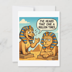 Carte postale humoristique de Sphinx égyptien