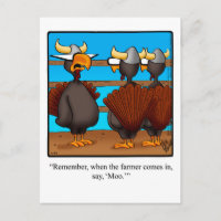 Carte postale humoristique de Thanksgiving drôle