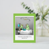 Carte postale humoristique de vœux de rétablisseme (Debout devant)