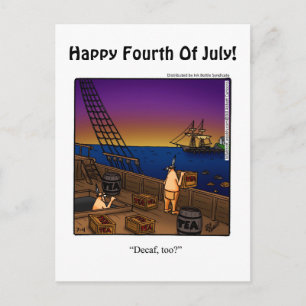 Carte postale humoristique du 4 juillet amusante