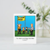 Carte postale humoristique père/fils hilarante (Debout devant)