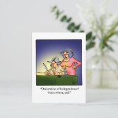 Carte postale humoristique pour le 4 juillet (Debout devant)