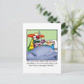 Carte postale humoristique pour un rétablissement (Debout devant)