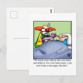 Carte postale humoristique pour un rétablissement (Devant / Derrière)