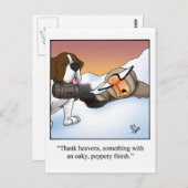 Carte postale humoristique "Spectickles" pour vin (Devant / Derrière)