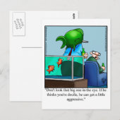 Carte postale humoristique sur l'aquarium "Spectic (Devant / Derrière)