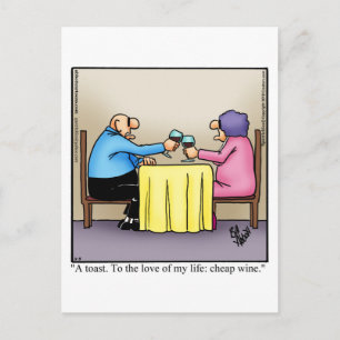 Carte postale humoristique sur le vin "Lunettes de