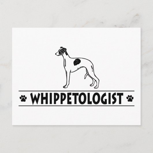 Carte Postale Humoristique Whippet (Devant)