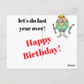 Carte Postale Humorous Golf Birthday Card (Dos)