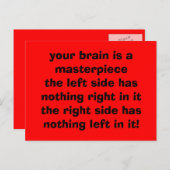 Carte postale humour (Devant / Derrière)