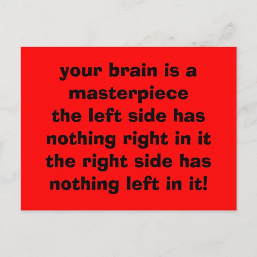 Carte postale humour (Devant)