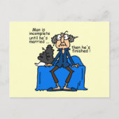 Carte Postale Humour alors fini inachevé de mariage (Devant)