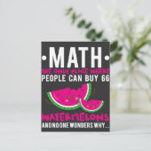 Carte Postale Humour amusant de calcul des mathématiques Retour (Debout devant)