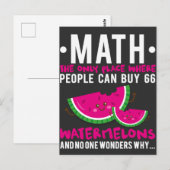 Carte Postale Humour amusant de calcul des mathématiques Retour (Devant / Derrière)