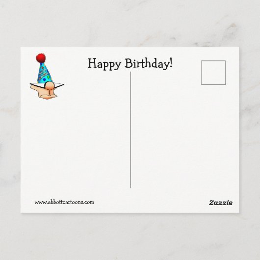Carte postale Humour anniversaire amusant (Dos)