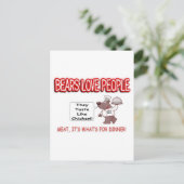 Carte Postale Humour averti de l'ours (Debout devant)