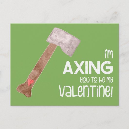 Carte postale humour Axe You Valentines (Devant)